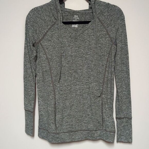 aerie Heather Gray Hooded Pullover - Picture 1 of 7